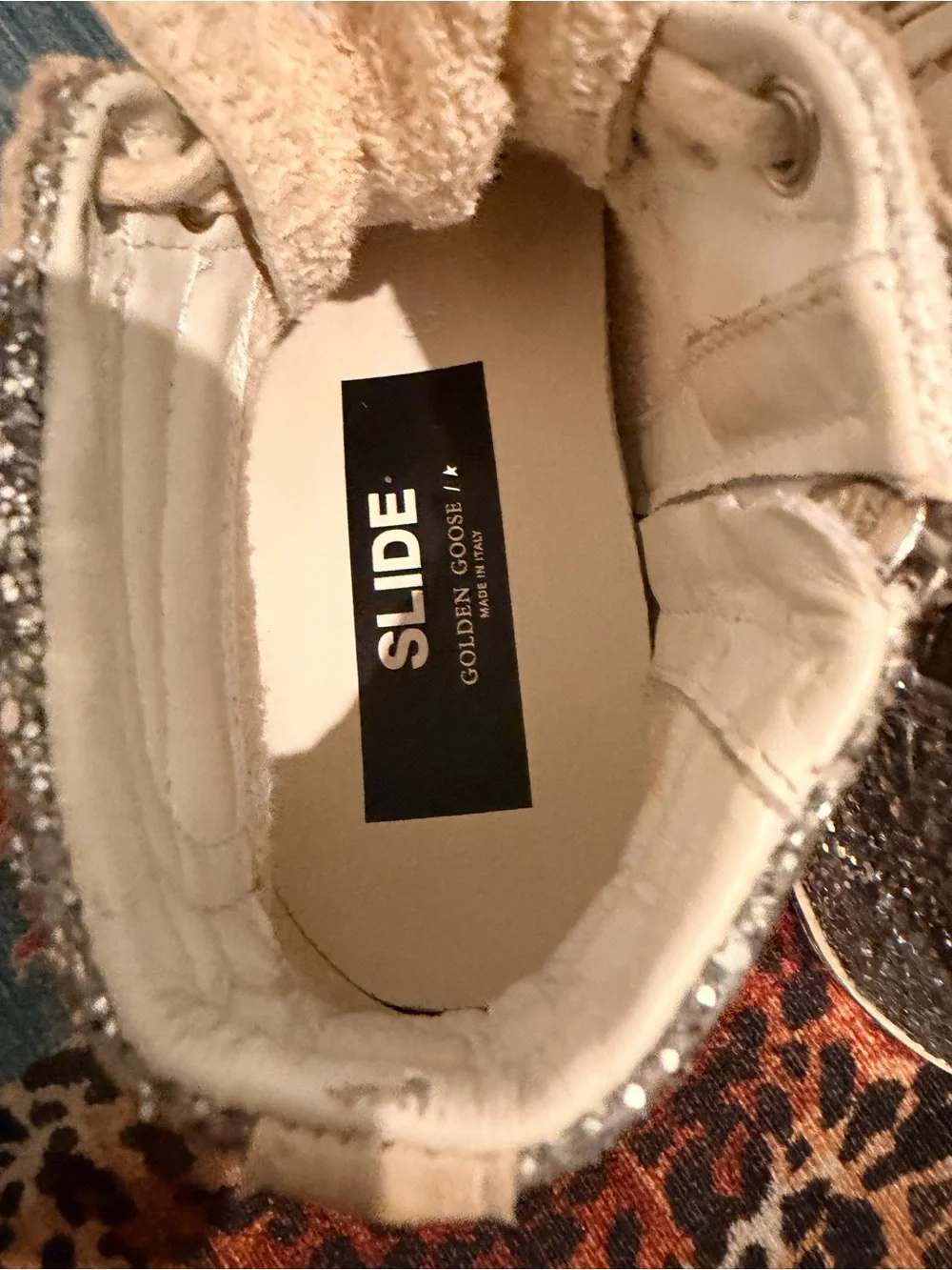 Golden Goose Beige and White High-Top Sneakers